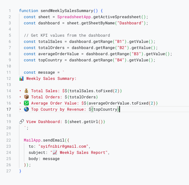 Google SHeet Apps Script